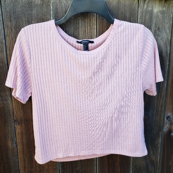 Forever 21 Tops - [3 for $5] Forever 21 blush pink crop top (L)
